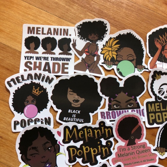 Other | Melanin Poppin Stickers 5 Count | Poshmark